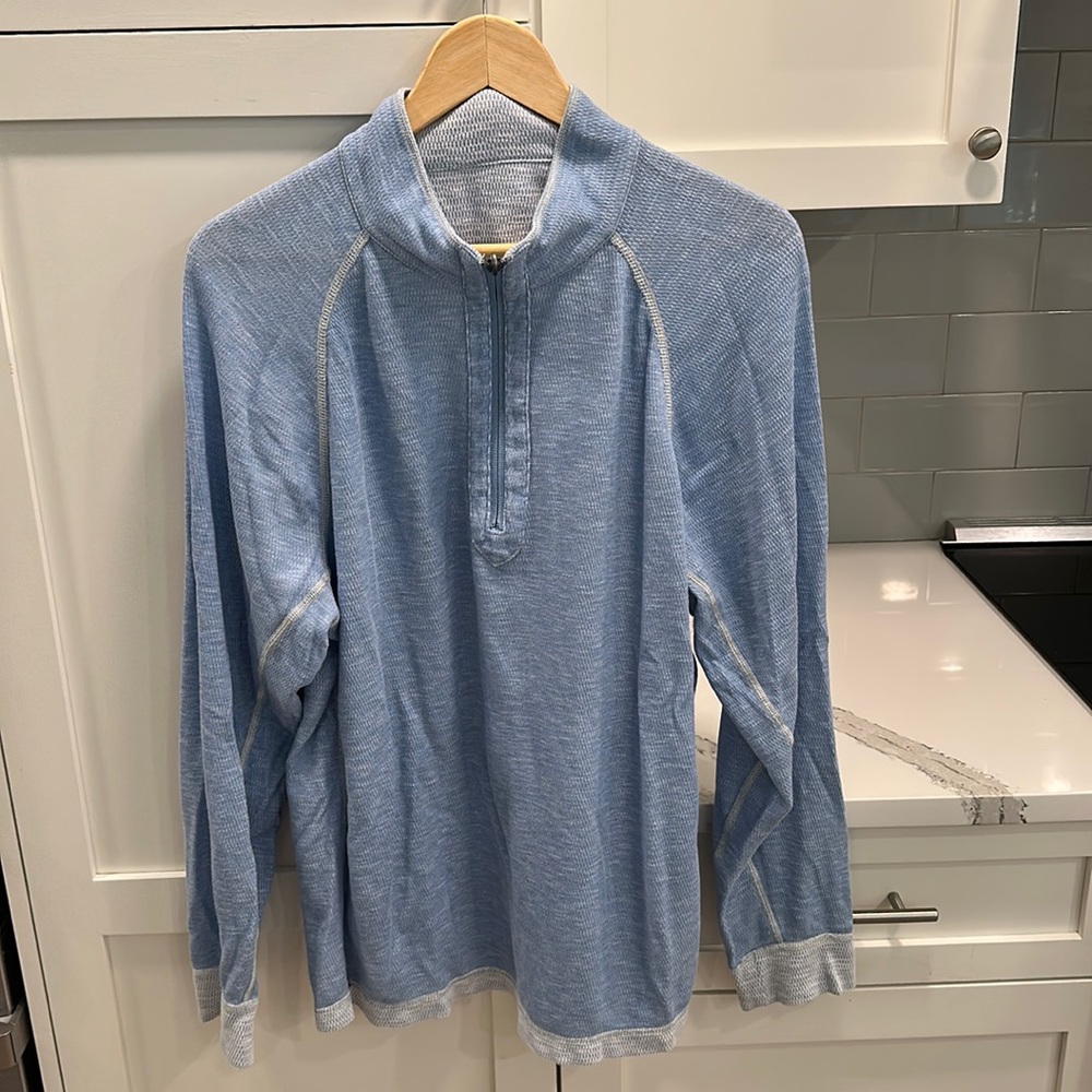 Reversible pullover quarter zip